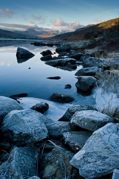 Llynnau Mymbyr in Snowdonia, Snowdon in the distance