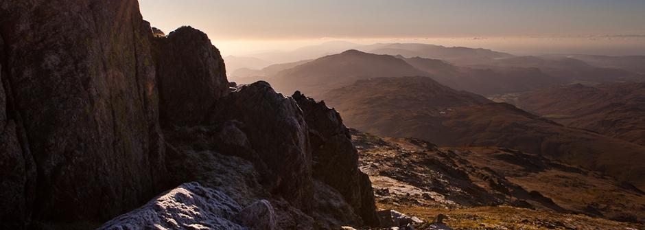 The Langdales from crinkle crags - Lake District