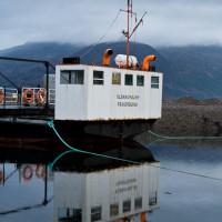 Glenachulish turntable ferry in mist, Glenelg