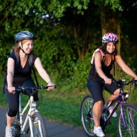 Sunset cyclists, limefield park, chester