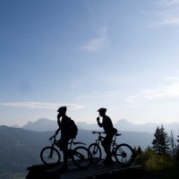 Alpine Mountain biking, Samoen, French Alps