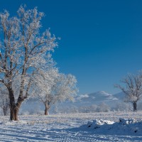 Vale of Clwyd in winter snow